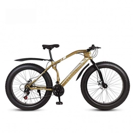 LUO Bike LUO Bike，Mens Adult Fat Tire Mountain Bike, Bionic Front Fork Cruiser Bicycle, Double Disc Brake Beach Snow Bikes, 26 inch Wheels, E, 27 Speed, D, 21 Speed