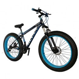 LYRWISHJD Fat Tyre Bike LYRWISHJD 24 Speed big wheel Mountain Bike Snow bike Cruiser Bicycle High-Carbon Steel Frame MTB with 4.0 fat Tire and Adjustable seat for snow beach Offroad (Color : Blue, Size : 26inch)