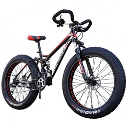 LYRWISHJD Bike LYRWISHJD 4.0 Fat Tire Mountain Bike Snow Bike High Carbon Steel Frame Central Shock Absorber Adjustable Seat Height Exercise Bikes 24 Inch-27 Speed Black (Size : 26 inch, Speed : 27 Speed)