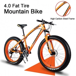 LYRWISHJD Bike LYRWISHJD Hard Tail Fat Tire Mountain Bike 26 Inch Bicycle Exercise Bikes For Adult Teens High-Tensile Steel Frame With Bold Front Fork And Double Disc Brak (Color : 21Speed, Size : 26inch)