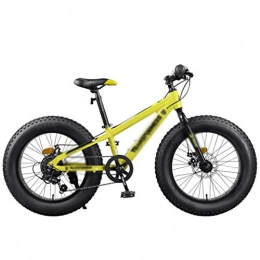 Lyw11 Bicycle snow tire mountain bike student bicycle speed mountain bike boy bicycle girl bicycle 20 inch, 4.0 super wide tire (Color : YELLOW, Size : 20INCHES)