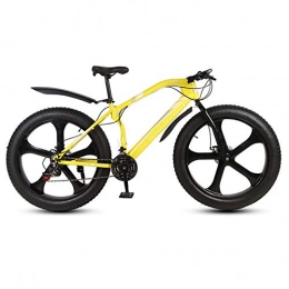 RNNTK Fat Tyre Bike Men Double Disc Brake Fat Bike Outroad Mountain Bike, RNNTK Wide Tire Off-road Variable Speed Bicycle Adult Mountain Bicycle, A Variety Of Colors Men And Women O -27 Speed -26 Inches