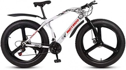 Mens Adult Fat Tire Mountain Bike, Bionic Front Fork Beach Snow Bikes, Double Disc Brake Cruiser Bicycle, 26 Inch Wheels,C,24 speed