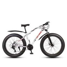 WJSW Fat Tyre Bike Mens Adult Fat Tire Mountain Bike, Variable Speed Snow Bikes, Double Disc Brake Beach Bicycle, 26 Inch Wheels Bicycles