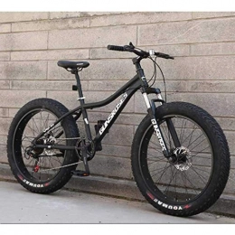 MJY Bike MJY Mountain Bikes, 26Inch Fat Tire Hardtail Snowmobile, Dual Suspension Frame and Suspension Fork All Terrain Men's Mountain Bicycle Adult 6-11, 7Speed