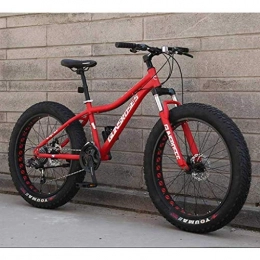 MJY Fat Tyre Bike MJY Mountain Bikes, 26Inch Fat Tire Hardtail Snowmobile, Dual Suspension Frame and Suspension Fork All Terrain Men's Mountain Bicycle Adult 7-10, 24Speed