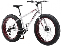 Mongoose Fat Tyre Bike Mongoose Men's Malus Cruiser Bicycle, 18" / Medium, Silver
