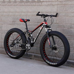 RNNTK Bike Mountain Bicycle Fat Bike, RNNTK Adult Outroad Mountain Bike Double Suspension A Variety Of Colors Double Disc Brakes Fat tires.Bike A -27 Speed -24 Inches