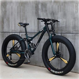 HWGNT Fat Tyre Bike Mountain Bike, 26-Inch Fat Tire Hard-Tail Mountain Bike, Double Suspension And All-Terrain Suspension, Variable Speed Off-Road Beach Snowmobile For Adults.