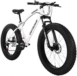 Mountain Bike 26 inch Fat Tire High-Carbon Steel Frame 21-Speed Disc Brake and Shock Absorber ForkMountain Bike 26 inch Fat Tire High-Carbon Steel Frame Bikes 21-Speed Disc Brake Bicycles