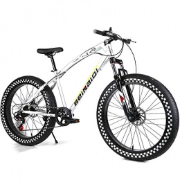 YOUSR Fat Tyre Bike Mountain Bike Hardtail FS Disk Youth Mountain Bike 27.5 Inch Men's Bicycle & Women's Bicycle Gray 26 inch 7 speed