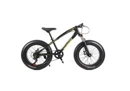 Generic Fat Tyre Bike Mountain Bike Unisex Hardtail Mountain Bike 7 / 21 / 24 / 27 Speeds 26 inch Fat Tire Road Bicycle Snow Bike / Beach Bike with Disc Brakes and Suspension Fork, Black, 27 Speed