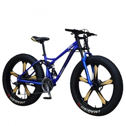 OTBKNB Fat Tyre Bike Mountain Bikes 26 inch Anti-Slip Thick Wheels Fat Tire Mountain Trail Bike for Adult Mens Womens Boys Girls, Dual Disc Brake Suspension Bicycle, High Carbon Steel Frame - Personality Cool