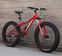  Fat Tyre Bike Mountain Bikes, 26Inch Fat Tire Hardtail Snowmobile, Dual Suspension Frame and Suspension Fork All Terrain Men's Mountain Bicycle Adult Mountain Bike