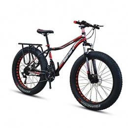 MYSZCWCF Bike MYSZCWCF 26 Inch Fat Tire Off-road Mountain Bike Super Thick 4.0 Tire 21 / 24 / 27Speed High Carbon Steel Frame Full Suspension Disc Brake Adult Men and Women Hard Tail Bicycle