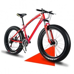 MYSZCWCF Fat Tyre Bike MYSZCWCF Adult Fat Tire Bicycle, 24-inch 24-speed Shimano 2020 Mountain Bike Snow Fat Bike Variable Speed Off-road Adult Super Wide Tire Mountain Bike Male And Female Student Bicycle (Color : Red)