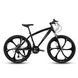 Mzq-yq Fat Tyre Bike Mzq-yq 26 Inch Mountain Bicycle, High-Carbon Steel Frame Fat Tire Mountain Trail Bike, Men's Womens Hardtail Mountain Bike with Dual, Black, 27speed