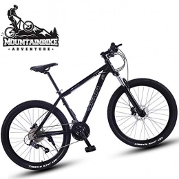 NENGGE Fat Tyre Bike NENGGE 27.5 Inch Mountain Bikes for Men Women, Adults Anti-Slip All Terrain Hardtail Mountain Bicycle with Front Suspension, Hydraulic Disc Brake & Adjustable Seat, Black Silver, 30 Speed