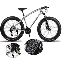 NYANGLI Fat Tyre Bike NYANGLI Fat Tire Mens Mountain Bike, Outdoor Cycling, 26-Inch / Medium High-Tensile Steel Frame, 21 / 24 / 27Speed, 26-Inch Wheels, 26 inch, 24speed
