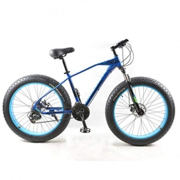 Pakopjxnx Fat Tyre Bike Pakopjxnx Mountain bike 26 * 4.0 Fat Bike 24 speeds Fat Tire Snow Bicycles Man, Blue, 24 speed