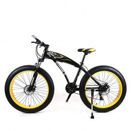 Pursue Bicycle, Mountain Bike, Snowmobile, 24 Inch, Variable Speed Shock Absorption, 21 Speed, Wide Tire, Disc Brake, Student Bike,blackyellow