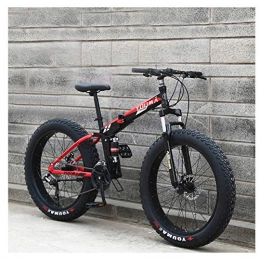 QMMD Fat Tyre Bike QMMD 26-Inch Adult Mountain Bikes, Dual Suspension Bicycle Men's Bike, Womens High-carbon Steel Road Bike, 7-21-24-27-Speed Fat Tire Anti-Slip Bikes, A Spokes, 7 speed