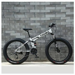 QMMD Bike QMMD 26-Inch Adult Mountain Bikes, Dual Suspension Bicycle Men's Bike, Womens High-carbon Steel Road Bike, 7-21-24-27-Speed Fat Tire Anti-Slip Bikes, G Spokes, 21 speed