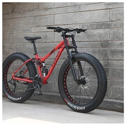 QMMD Bike QMMD 26-Inch Mountain Bikes, Adult 21-24-27-Speed Dual Suspension Bicycle, Mens Dual Disc Brake Mountain Bicycle, High-carbon Steel Anti-Slip Fat Tire Bikes, D Spokes, 24 speed