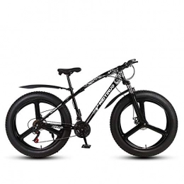 QYL Fat Tyre Bike QYL Mountain Bikes 4.0 Fat Tire Snow Bicycle, Dual Suspension Frame And Suspension Fork All Terrain Mountain Bike, Black, 26 Inch 27 Speed, BLACK 2
