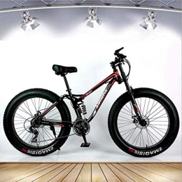 QZ Fat Tyre Bike QZ Adult Fat Tire Mountain Bike, Snow Bike, Double Disc Brake Cruiser Bikes, Beach Bicycle 26 Inch Wheels, Colour:C (Color : A)
