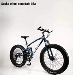QZ Fat Tyre Bike QZ Adult Fat Tire Mountain Bike, Snow Bikes, Double Disc Brake Beach Cruiser Bikes, Men All-Terrain Full Suspension Bicycle, 4.0 Wide 26 Inch Wheels (Color : A, Size : 30 speed)
