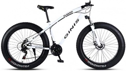 QZ Bike QZ Fat Tire Mountain Bike Off-road Beach Snow Bike 21 / 24 / 27 / 30 Speed Speed Mountain Bike 4.0 Wide Tire Adult Outdoor Riding (Color : B, Size : 21 Speed)