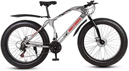 QZ Bike QZ Mens Adult Fat Tire Mountain Bike, Bionic Front Fork Cruiser Bicycle, Double Disc Brake Beach Snow Bikes, 26 Inch Wheels (Color : B, Size : 27 speed)