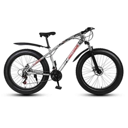 RYP  Road Bikes Bicycle MTB Adult Beach Bike Snowmobile Bicycles Mountain Bikes For Men And Women 26IN Wheels Double Disc Brake Off-road Bike (Color : Gray, Size : 21 speed)