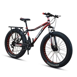 RYP Fat Tyre Bike Road Bikes Fat Tire Bike Adult Road Bikes Bicycle Beach Snowmobile Bicycles For Men Women Off-road Bike (Color : Black, Size : 24in)