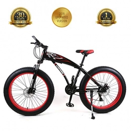 TBAN Bike Snowmobile, Mountain Bike, Wide Tire, Disc Brake, Shock Absorber Student Bicycle, Selected Roulette, Aluminum Alloy High Carbon Steel Frame, 24inch7speed