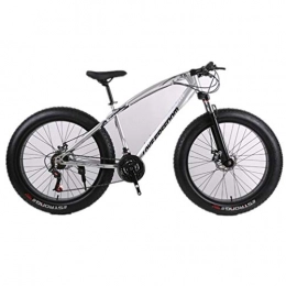 Tbagem-Yjr Fat Tyre Bike Tbagem-Yjr Dual Suspension Mountain Bike 26 Inch Commuter City Off-road Bicycle Double Disc Brake (Color : Silver, Size : 27 speed)