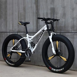 TXX Fat Tyre Bike TXX 4.0 21 / 24 / 27 26 Inches Fat Bicycle Speed, Off-Road Racing Snow Bike, The Damper Shift Fork Type High School Student MTB SUV /  White / 21 Speed