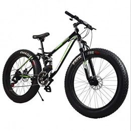 Wghz Bike Wghz Mountain Bike Downhill Mtb Bicycle / Bycicle Mountain Bicycle Bike, Aluminium Alloy Frame 21 Speed 26"*4.0 Fat Tire Mountain Bicycle Fat Bike, Green, 26