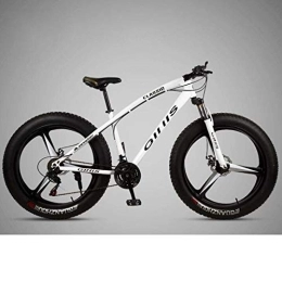 WJSW Fat Tyre Bike WJSW Mountain Bike Bicycle for Adults, 26×4.0 Inch Fat Tire MTB Bike, Hardtail High-Carbon Steel Frame, Shock-Absorbing Front Fork And Dual Disc Brake