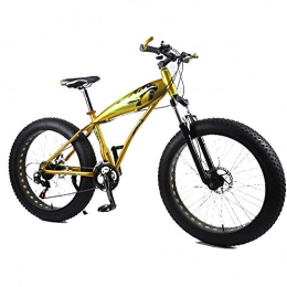 WQY Fat Tyre Bike WQY 26 * 4.0 Fat Bike 21 Speed Mountain Bike Aluminum Alloy Shock Absorbers Bicycle Big Tire Snow Bike, Yellow