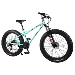 WQY Bike WQY Mountain Bike 4.0 Fat Tire Mountain Bicycle 26 Inch High Carbon Steel Beach Bicycle Snow Bike, Blue, 21 speed