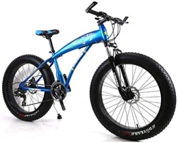 Wyyggnb Fat Tyre Bike Wyyggnb Mountain Bike, Folding Bike Mountain Bike 21 / 24 / 27 Speeds Mens MTB Bike 24 Inch Fat Tire Road Bicycle Snow Bike Pedals With Disc Brakes And Suspension Fork (Color : A, Size : 21 Speed)