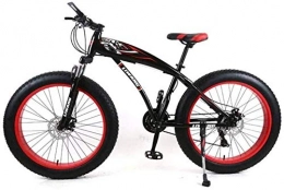 Wyyggnb Fat Tyre Bike Wyyggnb Mountain Bike, Mountain Bike, Folding Bike 24 Inch Mountain Bike Wide Tire Disc Shock Absorber Student Bicycle 21 Speed Gear For 145Cm-175Cm (Color : Red)
