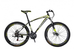 EUROBIKE Fat Tyre Bike X1 Mountain Bike 21 Speed 27.5" Spoke Wheels Disc Brake for Adult (Yellow)