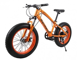 XCBY Fat Tyre Bike XCBY Mountain Bike, Fat Bicycles - 26 Inch, Dual Disc Brakes, Wide Tires, Adjustable Seats Orange-21Speed