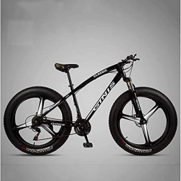 XHJZ Bike XHJZ Hardtail Mountain Bike, High-carbon Steel Frame 4.0 Fat Tire Mountain Trail Bike, Men's Womens Mountain Bicycle with Dual Disc Brake, Black, 21 speed
