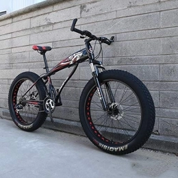 xmb Fat Tyre Bike XMB Adult off-road bicycles, 26 inch Dual disc brake men and women mountain bikes with full suspension, fat tires high carbon steel suspension youth men and women mountain bikes (21-speed)