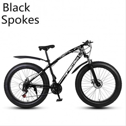 xmb Fat Tyre Bike xmb Black spokes Adult off-road bicycles, men and women mountain bikes with full suspension, fat tires high carbon steel suspension youth men and women mountain bikes (24-speed)