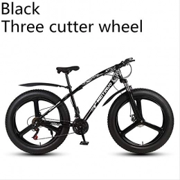 xmb Black three cutter wheel set Adult off-road bicycles, men and women mountain bikes with full suspension, fat tires high carbon steel suspension youth men and women mountain bikes (21-speed)